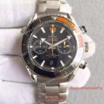 Copy Omega Seamaster Planet Ocean Watch 600m Chronograph SS Black Face